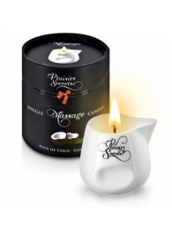 Массажная свеча с ароматом кокоса Bougie de Massage Gourmande Coco - 80 мл. - Plaisir Secret - купить с доставкой в Абакане