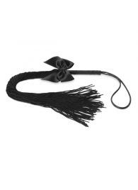 Чёрная плётка Lilly Whip Bijoux - Bijoux Indiscrets - купить с доставкой в Абакане