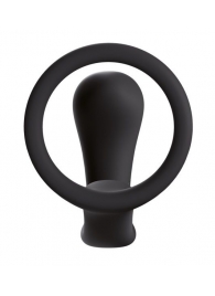 Чёрное эрекционное кольцо с анальной пробкой Bootie Ring - Fun Factory - в Абакане купить с доставкой