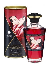 Массажное интимное масло с ароматом вишни - 100 мл. - Shunga - купить с доставкой в Абакане