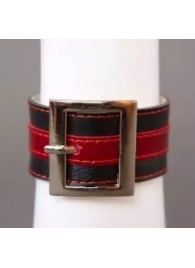 Чёрно-красный браслет с квадратной пряжкой - Подиум - купить с доставкой в Абакане
