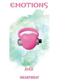 Розовое эрекционное виброкольцо Emotions Heartbeat Light pink - Lola Games - в Абакане купить с доставкой
