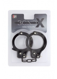 Чёрные наручники из листового металла BONDX METAL CUFFS BLACK - Dream Toys - купить с доставкой в Абакане