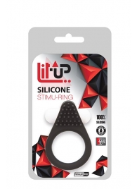 Чёрное эрекционное кольцо LIT-UP SILICONE STIMU RING 1 BLACK - Dream Toys - в Абакане купить с доставкой