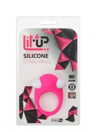 Розовое эрекционное кольцо LIT-UP SILICONE STIMU RING 6 - Dream Toys - в Абакане купить с доставкой