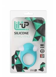 Голубое эрекционное кольцо LIT-UP SILICONE STIMU RING 6 - Dream Toys - в Абакане купить с доставкой