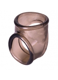 Дымчатое эрекционное кольцо с фиксацией мошонки - ToyFa - в Абакане купить с доставкой