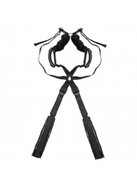 Чёрный бондажный комплект Romfun Sex Harness Bondage на сбруе - Romfun - купить с доставкой в Абакане