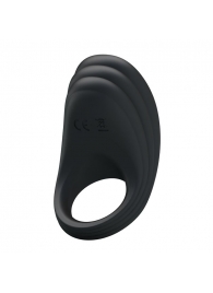 Чёрное перезаряжаемое эрекционное кольцо с вибрацией - Baile - в Абакане купить с доставкой