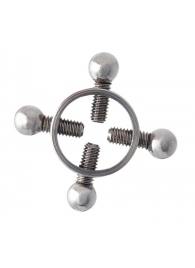 Серебристые зажимы для сосков на винтах - ToyFa - купить с доставкой в Абакане