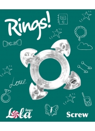 Прозрачное эрекционное кольцо Rings Screw - Lola Games - в Абакане купить с доставкой