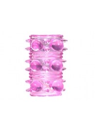 Розовая насадка на пенис Rings Armour - Lola Games - в Абакане купить с доставкой