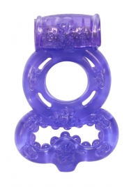 Фиолетовое эрекционное кольцо Rings Treadle с подхватом - Lola Games - в Абакане купить с доставкой