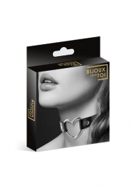 Чёрный чокер с кольцом в форме сердца - Bijoux Pour Toi - купить с доставкой в Абакане