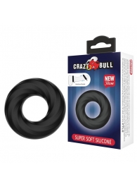 Чёрное эластичное эрекционное кольцо Super Soft - Baile - в Абакане купить с доставкой