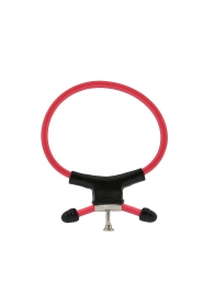 Красно-чёрное эрекционное кольцо с утяжкой RING OF POWER ADJUSTABLE RING - NMC - в Абакане купить с доставкой