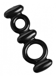 Двойное эрекционное кольцо Dual Stretch To Fit Cock and Ball Ring - XR Brands - в Абакане купить с доставкой