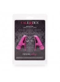Розовые зажимы на соски с вибрацией Nipple Play Nipplettes - California Exotic Novelties - купить с доставкой в Абакане
