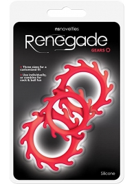 Набор из 3 красных эрекционных колец Renegade Gears - NS Novelties - в Абакане купить с доставкой