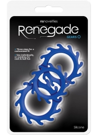 Набор из 3 синих эрекционных колец Renegade Gears - NS Novelties - в Абакане купить с доставкой
