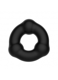 Черное эрекционное кольцо с 3 шариками - Baile - в Абакане купить с доставкой