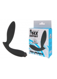 Чёрный вибростимулятор простаты Sex Expert Vibe Pleasure - Bior toys - в Абакане купить с доставкой