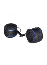 Сине-черные неопреновые наручники с карабинами - Sitabella - купить с доставкой в Абакане