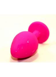 Розовая силиконовая коническая пробка с розовым стразом - 8,2 см. - 4sexdreaM - купить с доставкой в Абакане