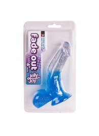 Синий фаллоимитатор с прозрачной верхней частью JELLY JOY FADE OUT DONG 6INCH - 15,2 см. - Dream Toys