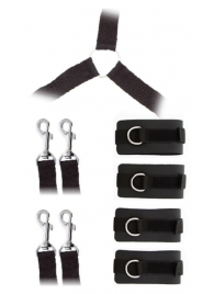 Комплект наручников и поножей LUXURIOUS BED RESTRAINT CUFF SET - Blush Novelties - купить с доставкой в Абакане