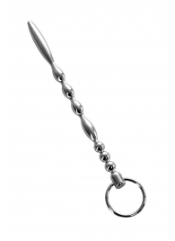 Серебристый фигурный уретральный плаг с кольцом в основании TOYFA Metal - 19 см. - ToyFa - купить с доставкой в Абакане