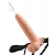 Телесный полый страпон с имитацией эякуляции 7.5  Hollow Squirting Strap-On with Balls Flesh - 21,6 см. - Pipedream - купить с доставкой в Абакане