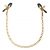 Чёрные с золотом зажимы на соски Gold Chain Nipple Clamps - Pipedream - купить с доставкой в Абакане