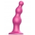 Розовая насадка Strap-On-Me Dildo Plug Beads size L - Strap-on-me - купить с доставкой в Абакане