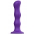 Фиолетовая насадка Strap-On-Me Dildo Geisha Balls size XL - Strap-on-me - купить с доставкой в Абакане