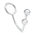 Кольцо на пенис с анальным стимулятором Two Bead Stainless Steel Anal Hook   Cock Ring - BlueLine - в Абакане купить с доставкой