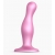 Розовая насадка Strap-On-Me Dildo Plug Curvy size M - Strap-on-me - купить с доставкой в Абакане