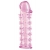 Гелевая розовая насадка на фаллос с шипами - 12 см. - Toyfa Basic - в Абакане купить с доставкой