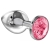 Большая серебристая анальная пробка Diamond Pink Sparkle Large с розовым кристаллом - 8 см. - Lola Games - купить с доставкой в Абакане