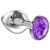 Малая серебристая анальная пробка Diamond Purple Sparkle Small с фиолетовым кристаллом - 7 см. - Lola Games - купить с доставкой в Абакане