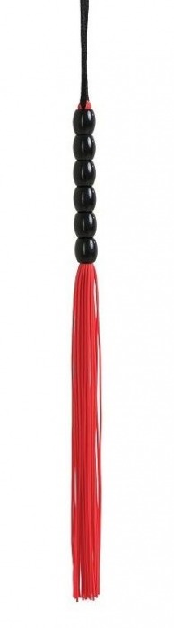 Красно-черная силиконовая мини-плеть - 22 см. - Джага-Джага - купить с доставкой в Абакане