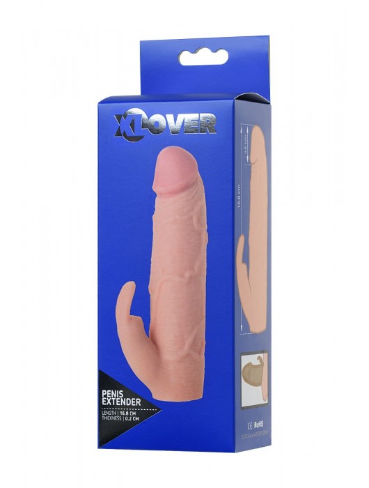 Телесная насадка Toyfa XLover для увеличения размера - 16,8 см. - ToyFa - в Абакане купить с доставкой
