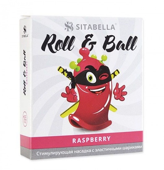 Стимулирующий презерватив-насадка Roll   Ball Raspberry - Sitabella - купить с доставкой в Абакане