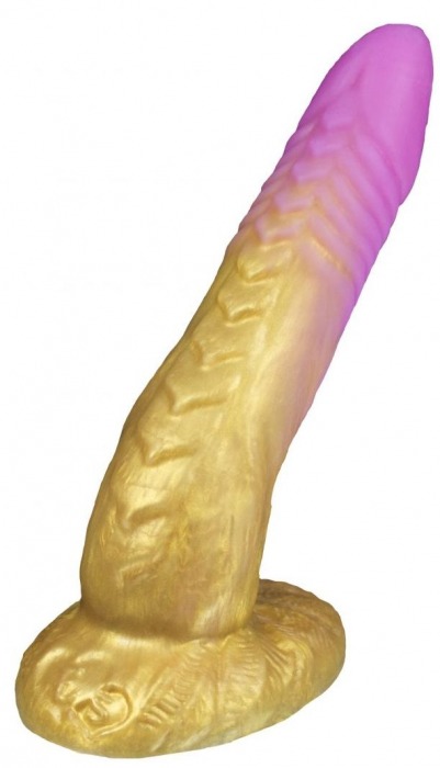 Золотистый фаллоимитатор  Феникс mini  - 18,5 см. - Erasexa - купить с доставкой в Абакане