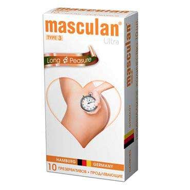 Розовые презервативы Masculan Ultra Long Pleasure с колечками, пупырышками и продлевающим эффектом - 10 шт. - Masculan - купить с доставкой в Абакане