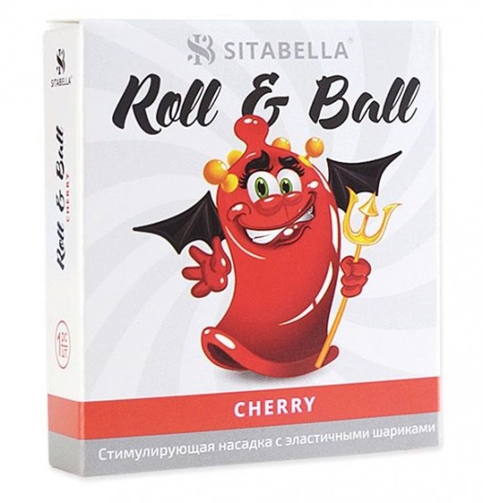 Стимулирующий презерватив-насадка Roll   Ball Cherry - Sitabella - купить с доставкой в Абакане
