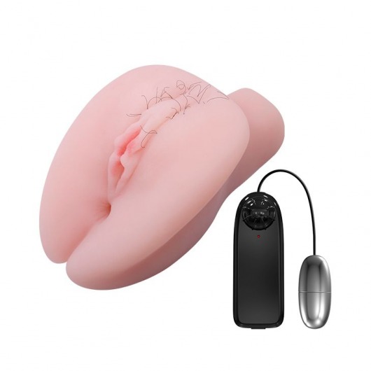 Телесная вибровагина Erowoman-Eroman - Bior toys - в Абакане купить с доставкой