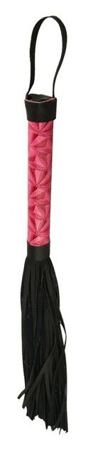 Аккуратная плетка с розовой рукоятью Passionate Flogger - 39 см. - Erokay - купить с доставкой в Абакане
