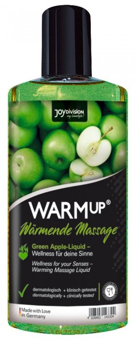 Массажное масло WARMup Green Apple с ароматом яблока - 150 мл. - Joy Division - купить с доставкой в Абакане