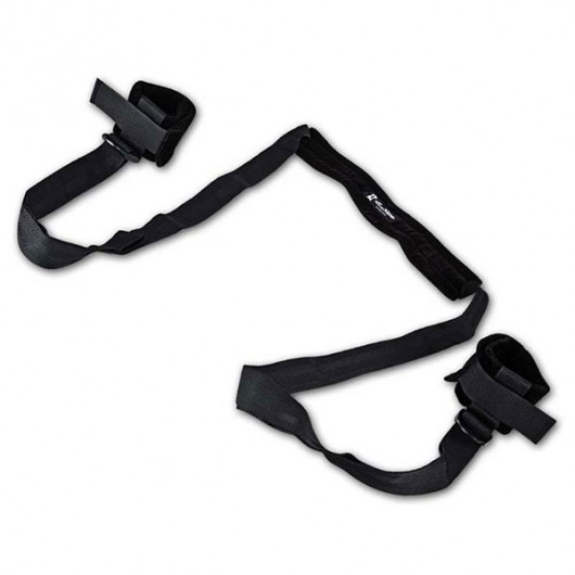 Черная поддержка с подкладкой для комфорта шеи с манжетами на лодыжки - Lux Fetish - купить с доставкой в Абакане